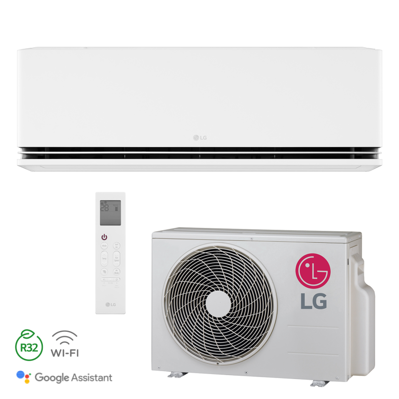 Airco LG DUALCOOL Premium H12S1P 3.5kW/12000Btu, stijlvol design en comfortabele luchtstroom