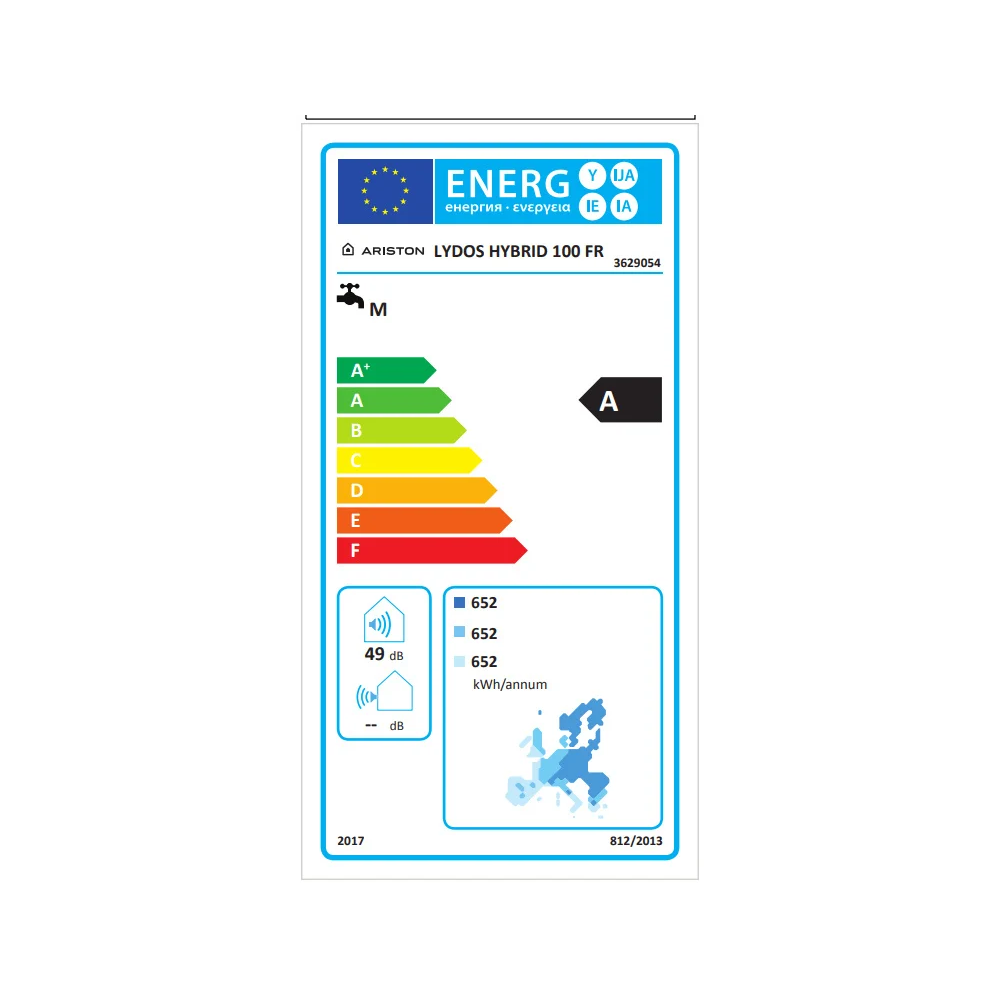 Ariston Lydos Hybrid Warmtepompboiler Energieklasse A+ 100 liter – 230 volt